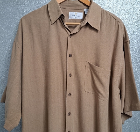 Bill Blass 100% Silk Button Down Shirt   Size XL - Picture 6 of 10